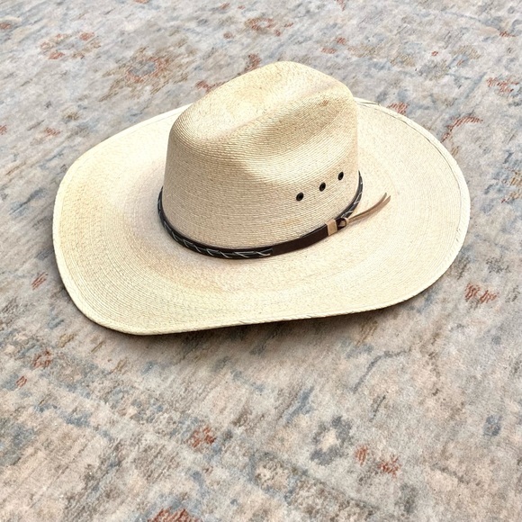 Texas Hat Co 30 Star Straw Hat Sz 7 1/8 - Picture 2 of 11